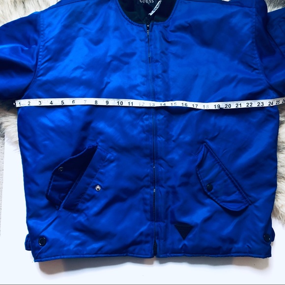 Vintage Guess USA Blue Windbreaker Jacket (L) - Picture 7 of 8